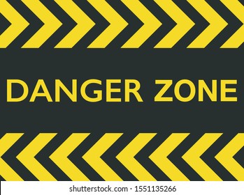 Warning yellow sign with black rectangular lines. Abstract backdrop with diagonal black and yellow strips. Danger zone