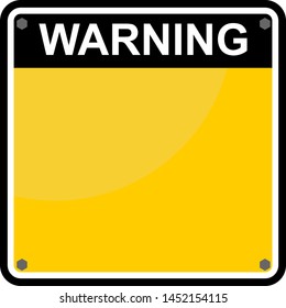 warning, yellow sign and sticker