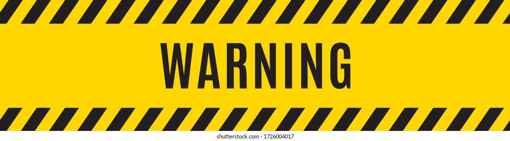 Warning Yellow Warning Tape. Vector Illustration Background