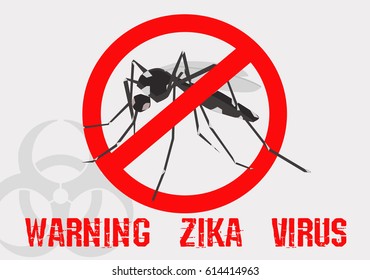 warning zika virus sign eps 10 file