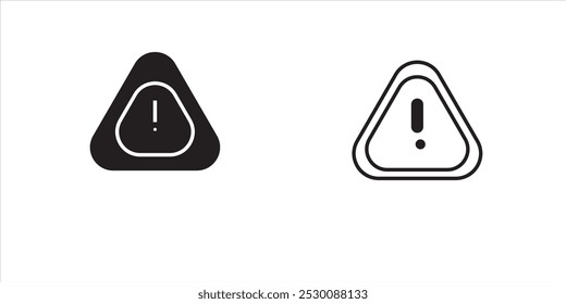 Ícones da Web de avisos no estilo de linha. Relacionado a risco, Alarme, Sinal de aviso, alerta, parada, notificação, segurança, coleta. Ilustração vetorial..eps