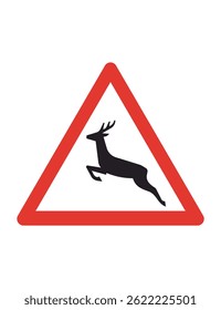 Ele alerta que veados ou outros animais selvagens podem atravessar a rua nessa área.
