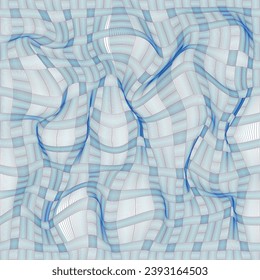 warp blue line abstract pattern