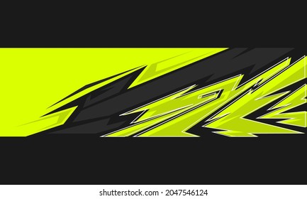 warp car decal design vector, stylish sports background with geometric sharp shapes