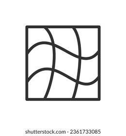 Warp Mesh, linear icon. Image editing tool. Line with editable stroke