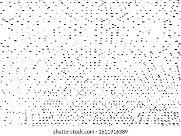 Warp pattern grunge background, Wave halftone dot monochrome, Old print distress texture overlay vector