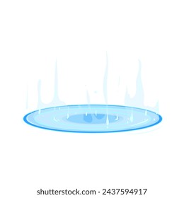 warp portal vfx cartoon. space magic, green fantasy, lightspeed hyperspace warp portal vfx sign. isolated symbol vector illustration