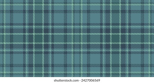 Warp seamless plaid check, scarf pattern background texture. Scratch textile vector fabric tartan in cyan and pastel color.