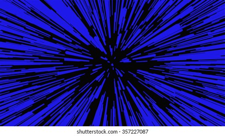 Warp stars vector abstract background. Ray galaxy, flare and light, vector illustration.