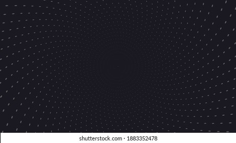 warp surface white dots on black background