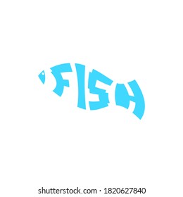 Warp Text To Fish Shape Vector