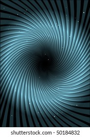 Warp tunnel blue abstraction