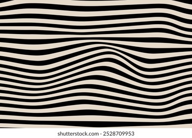 Warped black lines abstract background