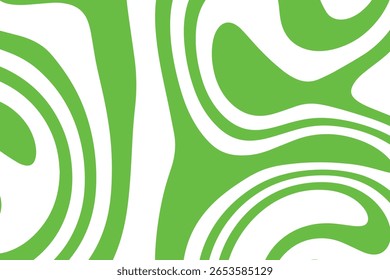 Líneas verdes y blancas deformadas que crean una ilusión óptica, se pueden utilizar para la carátula del álbum, el Diseño web o los carteles