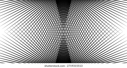 Malla de rejilla cinética deformada: fondo de rejilla de rombo de perspectiva op art.