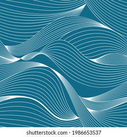 Warped lines background. Vector line distortion swirl graphics, vortex torsion lined backdrop, vector wave 3d geometric texture