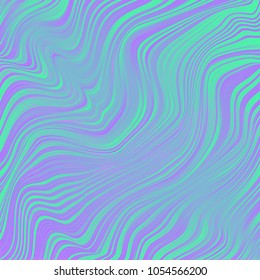 Warped lines colorful retro vector background. Modern abstract creative backdrop with multicolor variable width stripes. Twisted stripes optical illusion. Moire waves.