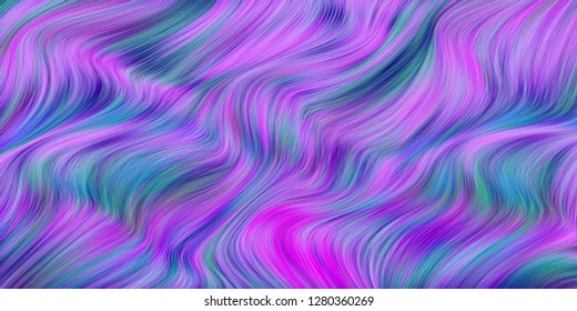 Warped lines colorful vector background. Modern abstract creative backdrop with wavy stripes. Curly stripes surreal texture.