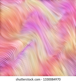 Warped lines colorful vector background. Contemporary creative template with wavy stripes. Curly stripes fantasy cute texture. Candy colors. 