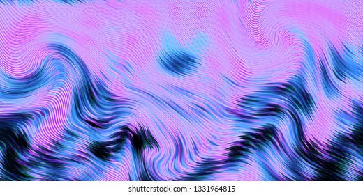 Warped lines colorful vector background. Contemporary creative template with wavy stripes. Curly stripes fantasy cute texture. 