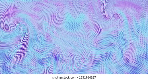 Warped lines colorful vector background. Contemporary creative template with wavy stripes. Curly stripes fantasy cute texture. 