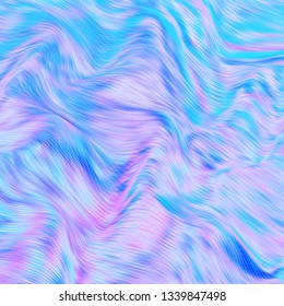 Warped lines colorful vector background. Contemporary creative template with wavy stripes. Curly stripes fantasy cute texture. Candy colors.  Optical effect. Abstract surreal composition.