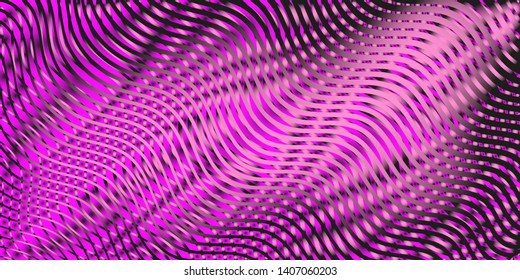 Warped lines colorful vector background. Contemporary creative template with wavy stripes. Curly stripes fantasy cute texture. Candy colors.