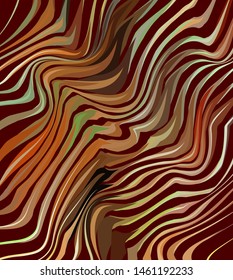 Warped lines striped background. Modern abstract creative vector texture perfect for packaging design. Cover template. Twisted stripes optical illusion.