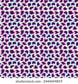 Warped Polka Blobs Neon Colors Seamless Pattern