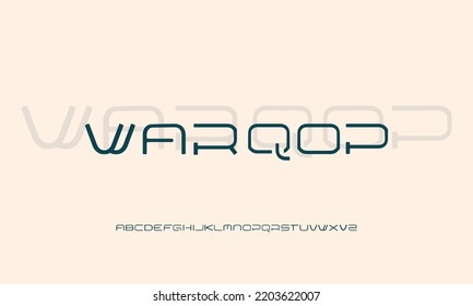Tipo de letra de visualización de alfabeto de Warqop