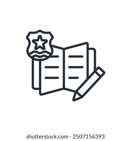 warrant icon. vector.Editable stroke.linear style sign for use web design,logo.Symbol illustration.