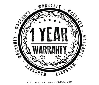 warranty 1 year  icon vector