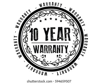 warranty 10 year  icon vector