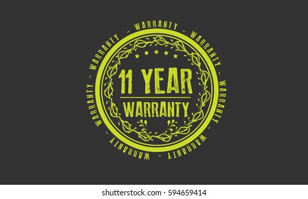 warranty 11 year  icon vector