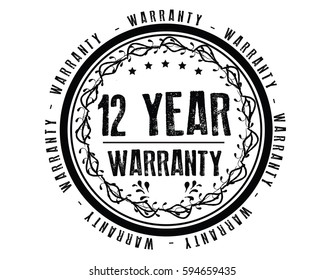 warranty 12 year  icon vector