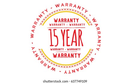 warranty 15 year vintage grunge 
