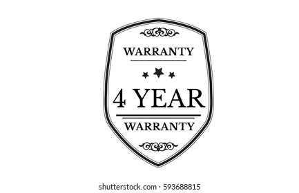warranty 4 year icon vector