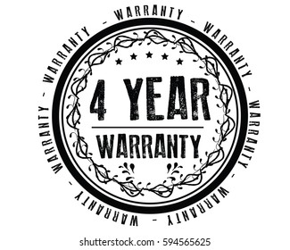 warranty 4 year  icon vector
