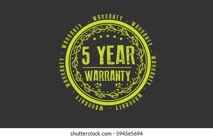 warranty 5 year  icon vector