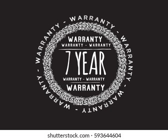 warranty 7 year icon vector