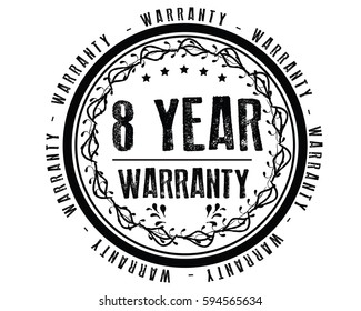 warranty 8 year  icon vector
