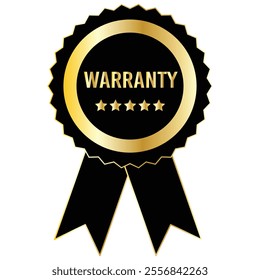  Warranty badge icon. warranty icon product quality sticker. Warranty sticker suitable for icon, logo, sticker, seal, badge, emblem, stamp, etc. Warranty badge icon vector illustrations eps 10.