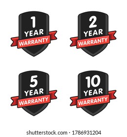 Warranty badge icon set vector illustration isolated on white background