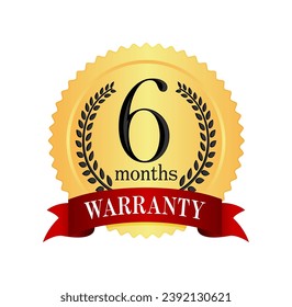 Warranty badge (label) illustration ( 6 months )