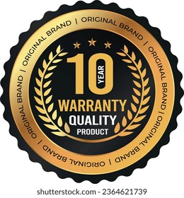 Warranty badge and Product quality badge