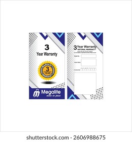 Warranty Bag Hang Tag Design Vector Template
