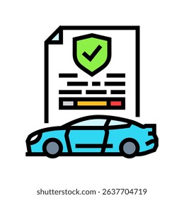 warranty car dealership color icon vector. warranty car dealership sign. isolated symbol illustration