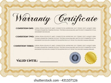 Luxury Certificate Template Elegant Floral Border Stock Vector (Royalty ...