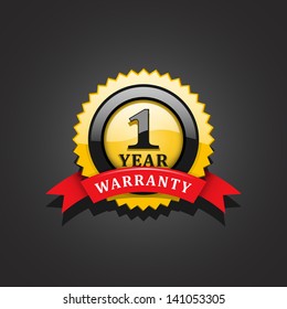 Warranty emblem vector