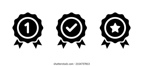 Warranty guarantee icon vector. Award badge sign symbol